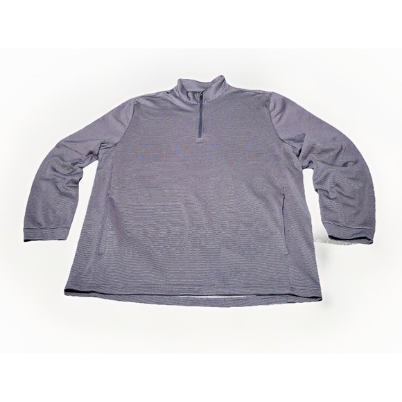 Ben Hogan Other - Ben Hogan Performance Mens XL Quarter Zip Pullover Navy Blue White Micro Stripe